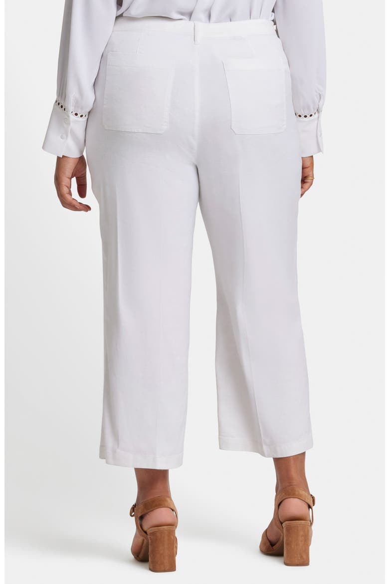 Utility Wide Leg Capri Linen Blend Pants, Alternate, color, OPTIC WHITE
