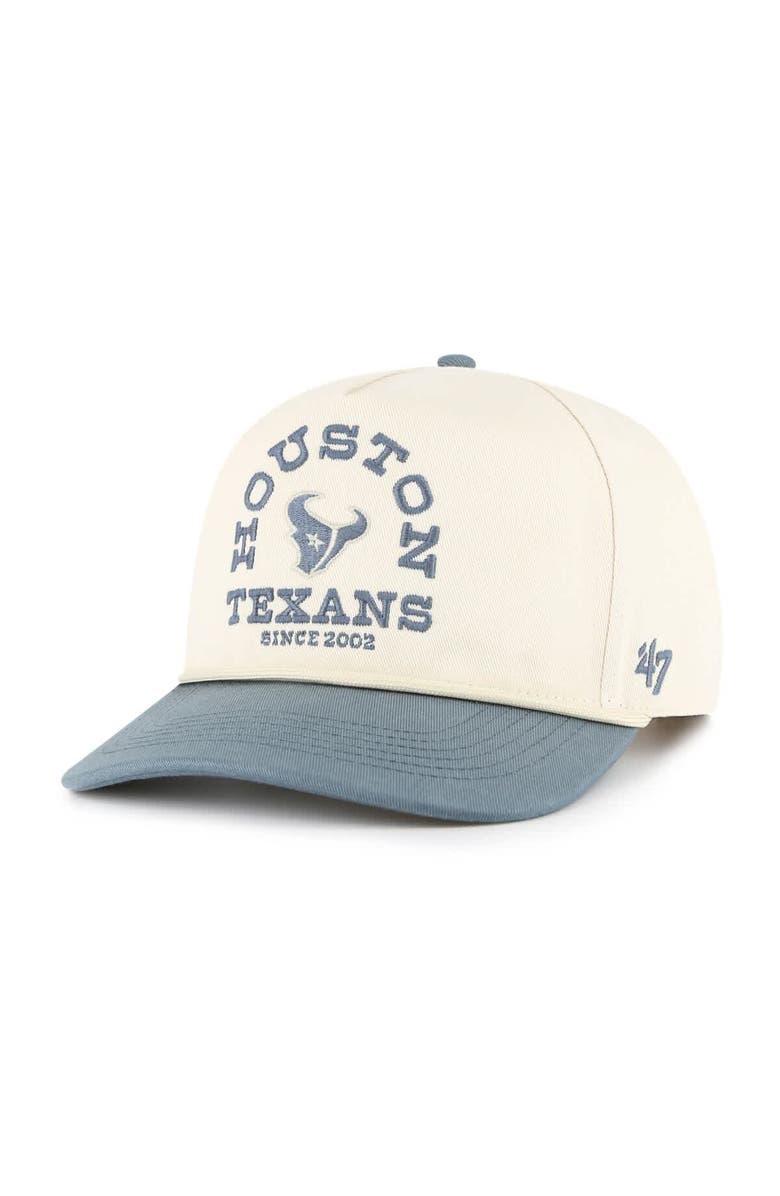 '47 Men's '47 Cream Houston Texans Ranchero Hitch Adjustable Hat, Main, color, 