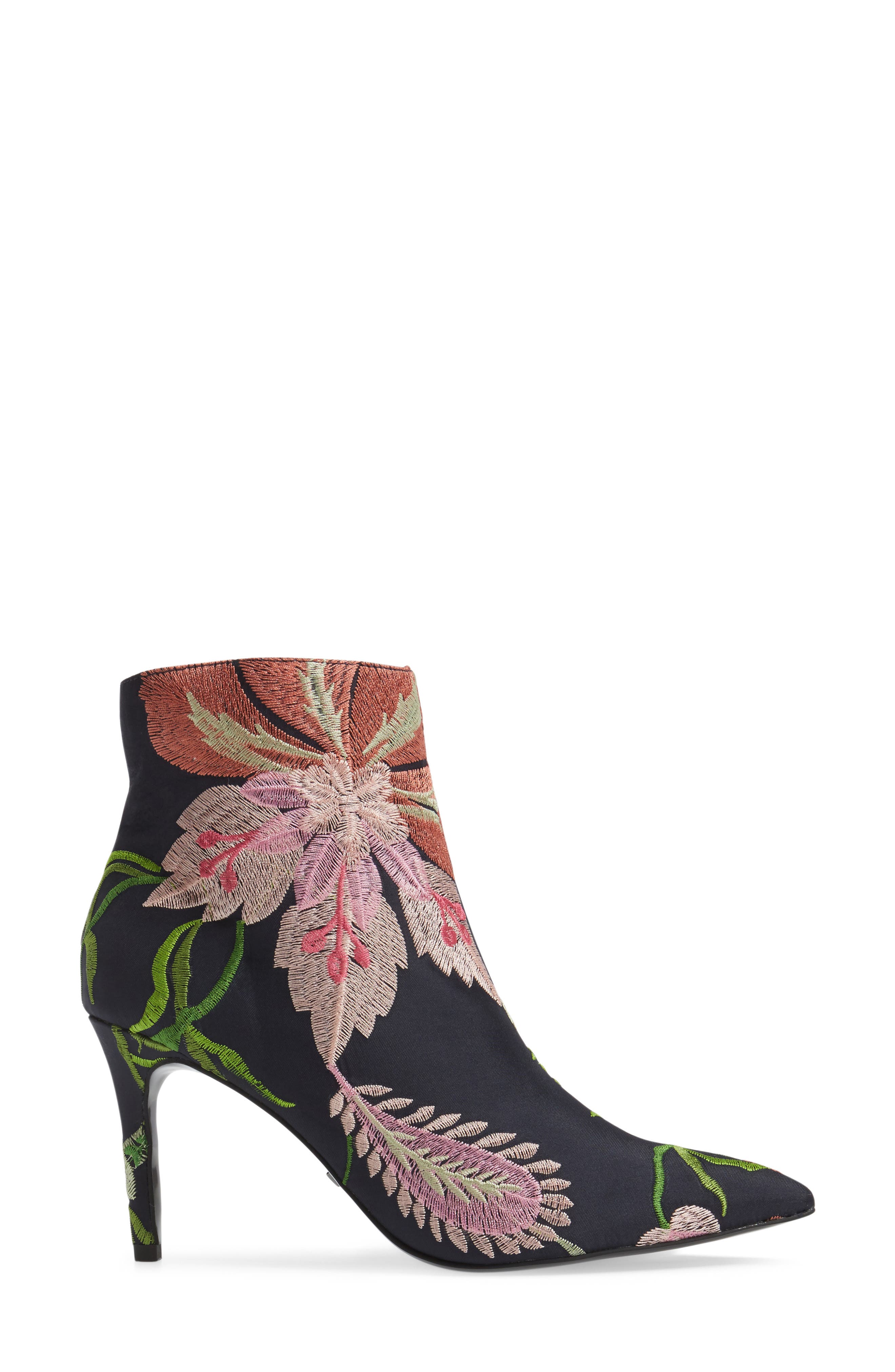 Topshop Mimosa Pointy Toe Bootie, Alternate, color, Navy Multi