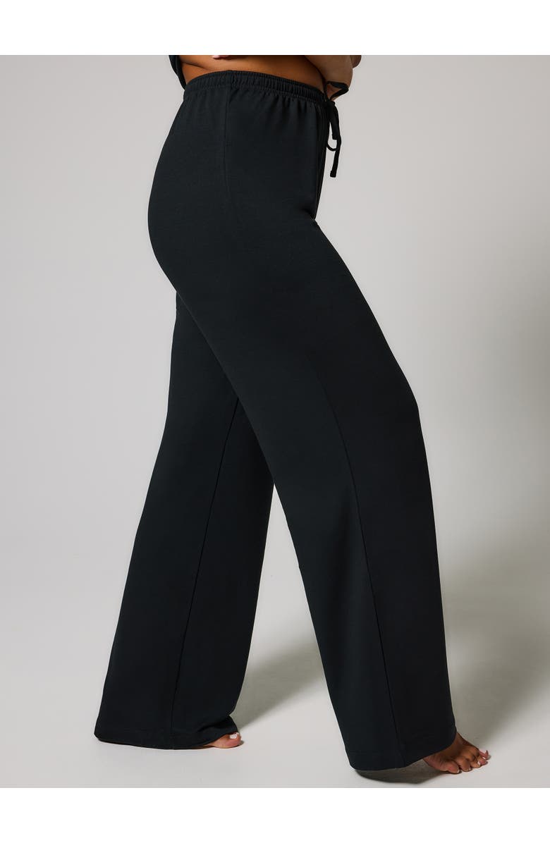 LOVALL Soft Touch Wide Leg Lounge Set, Alternate, color, Black