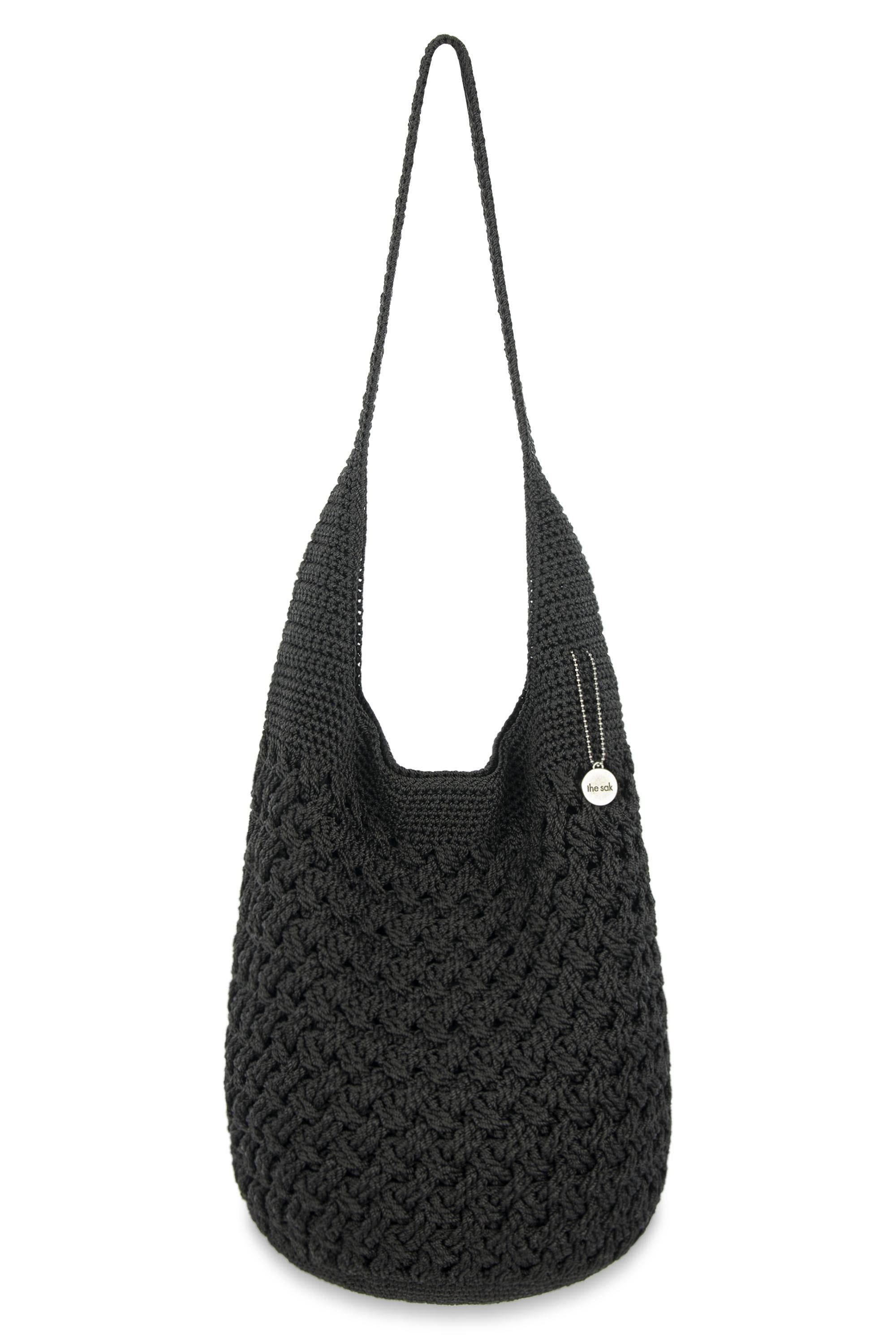 The Sak 120 Hobo Bag, Main, color, Black Cozy Crochet