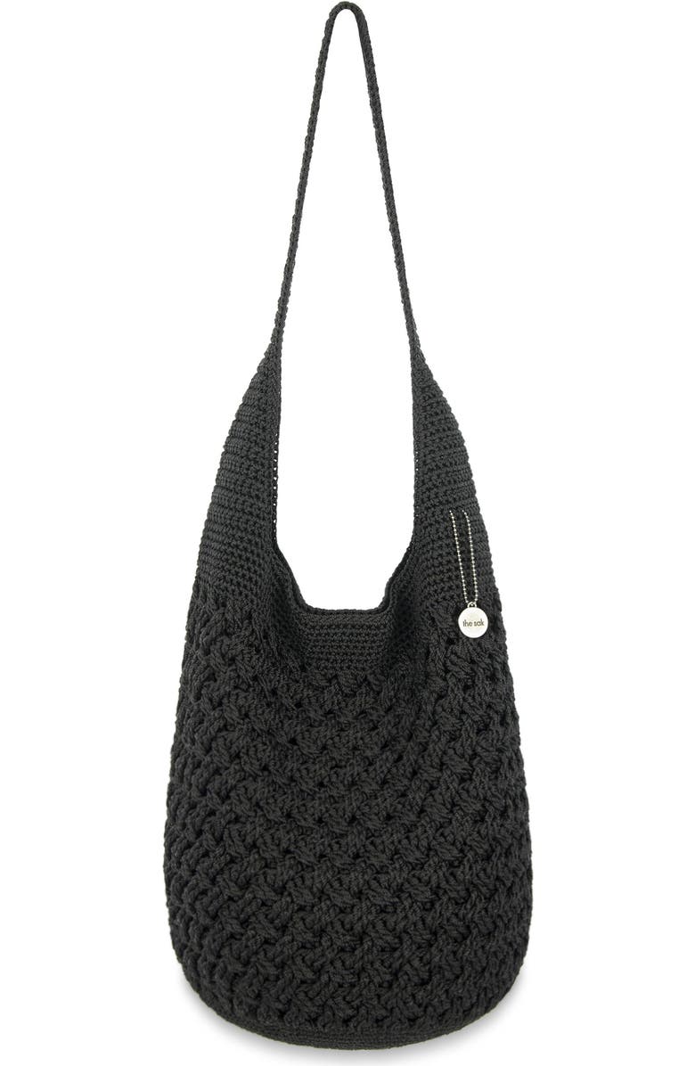 The Sak 120 Hobo Bag, Main, color, Black Cozy Crochet