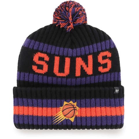 Men's '47  Black Phoenix Suns Bering Cuffed Knit Hat with Pom