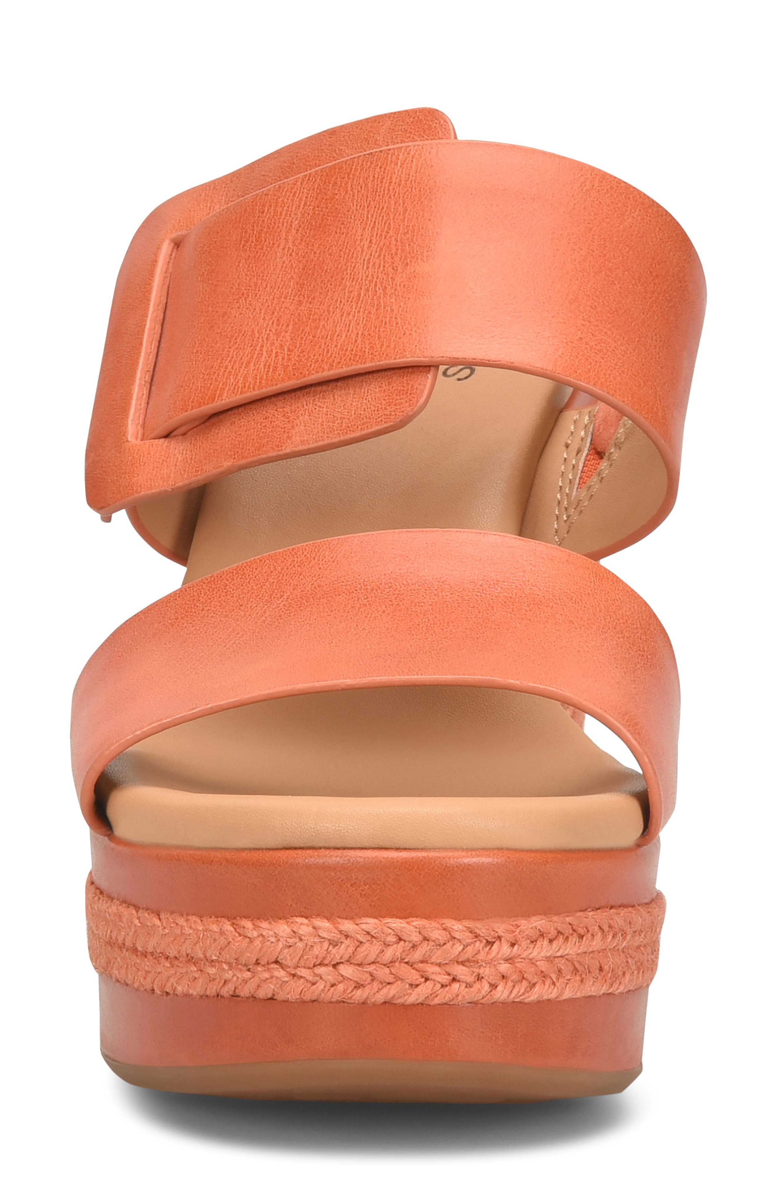 Kork-Ease<sup>®</sup> Raya Espadrille Platform Wedge Slide Sandal, Alternate, color, Orange Full Grain