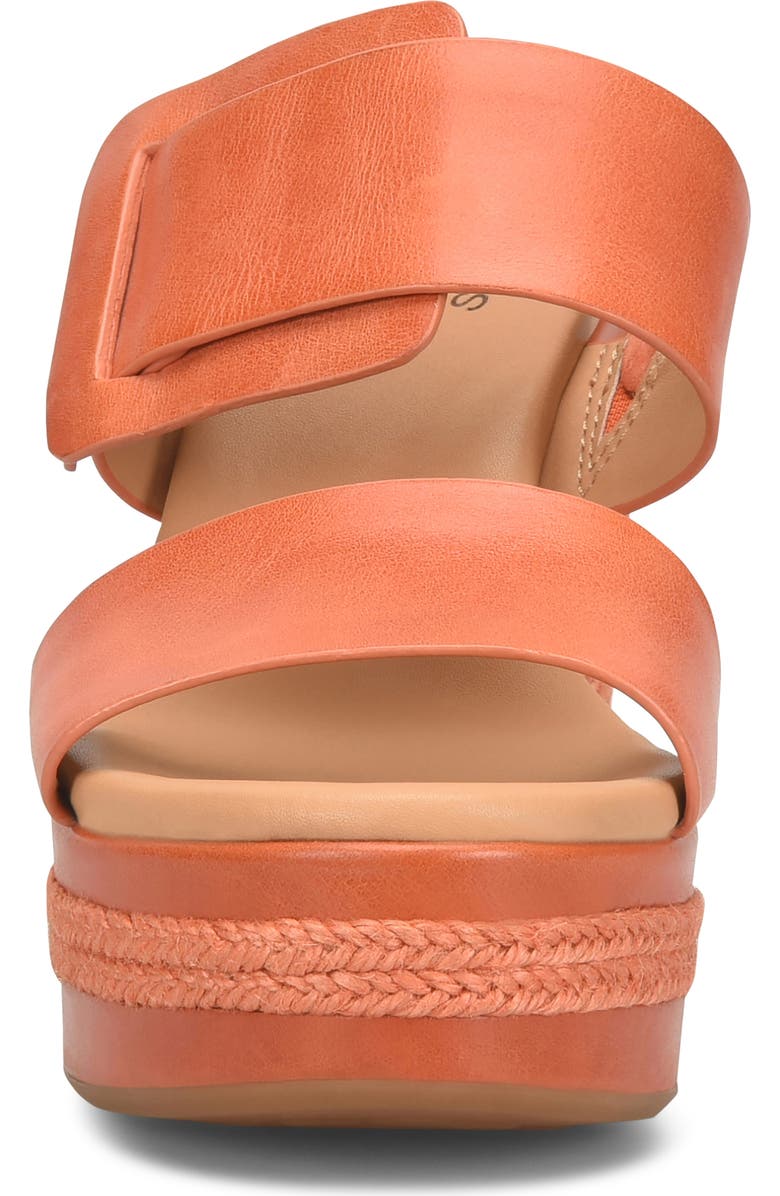 Kork-Ease<sup>®</sup> Raya Espadrille Platform Wedge Slide Sandal, Alternate, color, Orange Full Grain