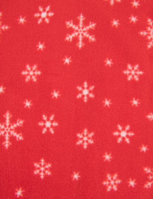 Leveret Footed Fleece Printed Holiday Pajamas In Red