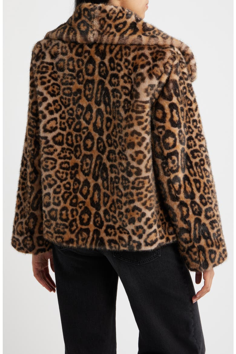 Faux Fur Jacket, Alternate, color, LEOPARD