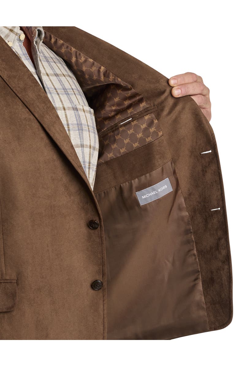 Michael Kors Faux-Suede Sport Coat, Alternate, color, Camel