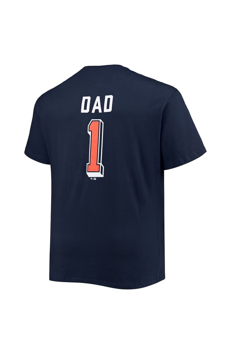 PROFILE Men's Navy Detroit Tigers Big & Tall Father's Day #1 Dad T-Shirt, Alternate, color, 