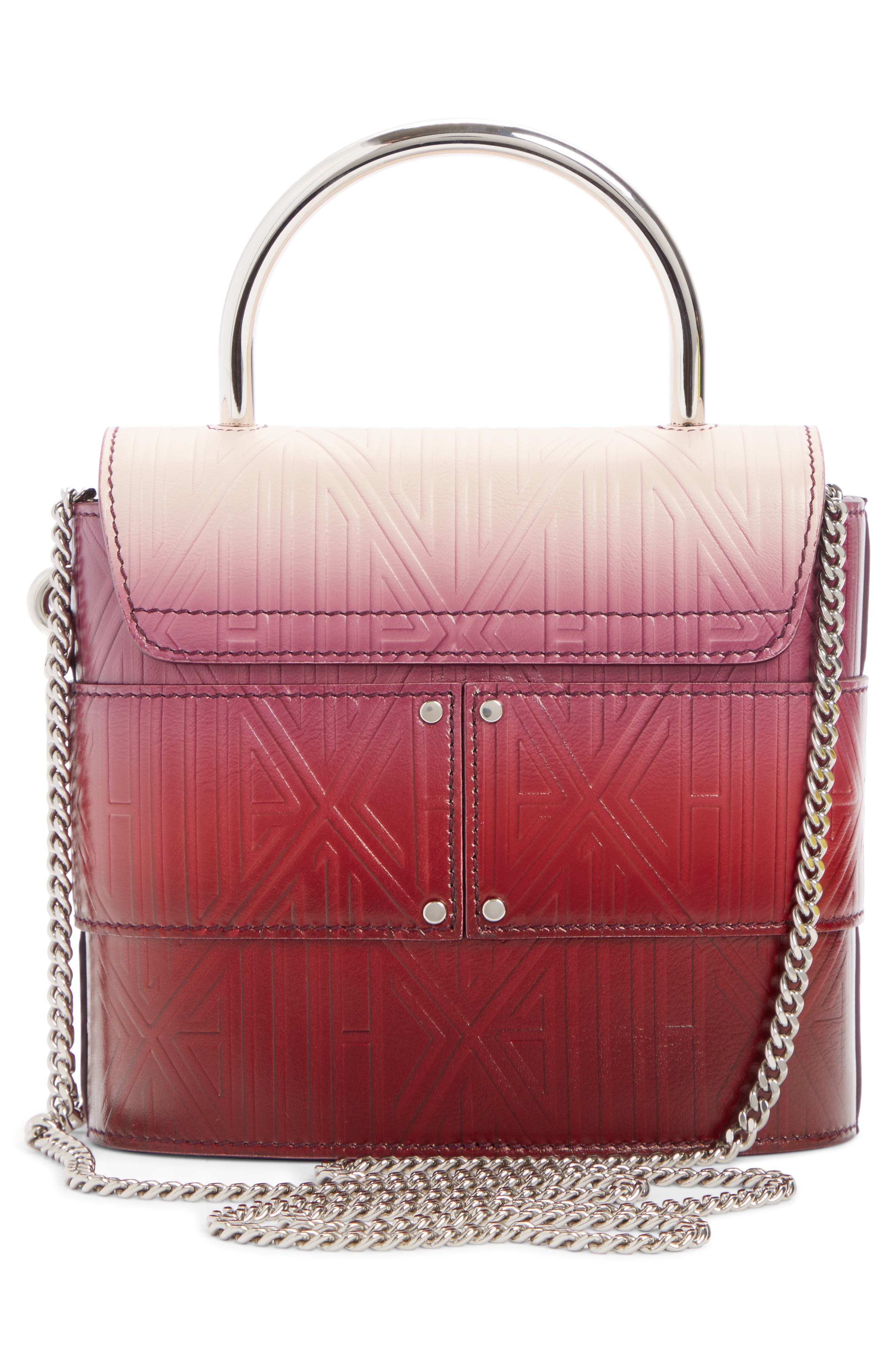 Chloé Aby Lock Monogram Embossed Leather Crossbody Bag, Alternate, color, 