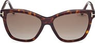 TOM FORD Lucia 54mm Polarized Square Sunglasses