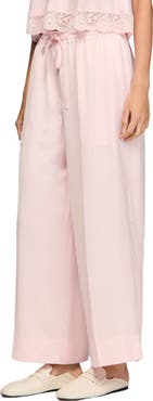 SANDRO Satin-effect wide-leg trousers