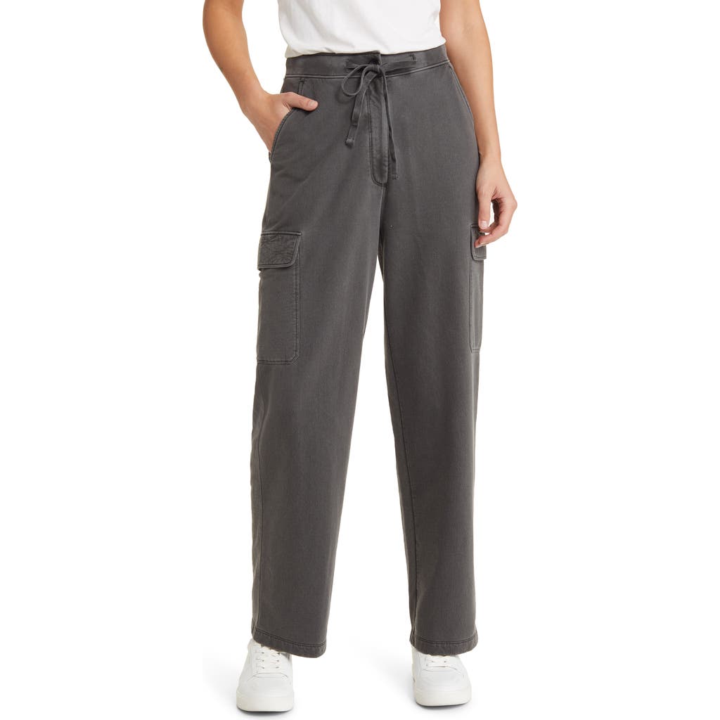 Treasure & Bond Drawstring Waist Cotton Blend Cargo Sweatpants