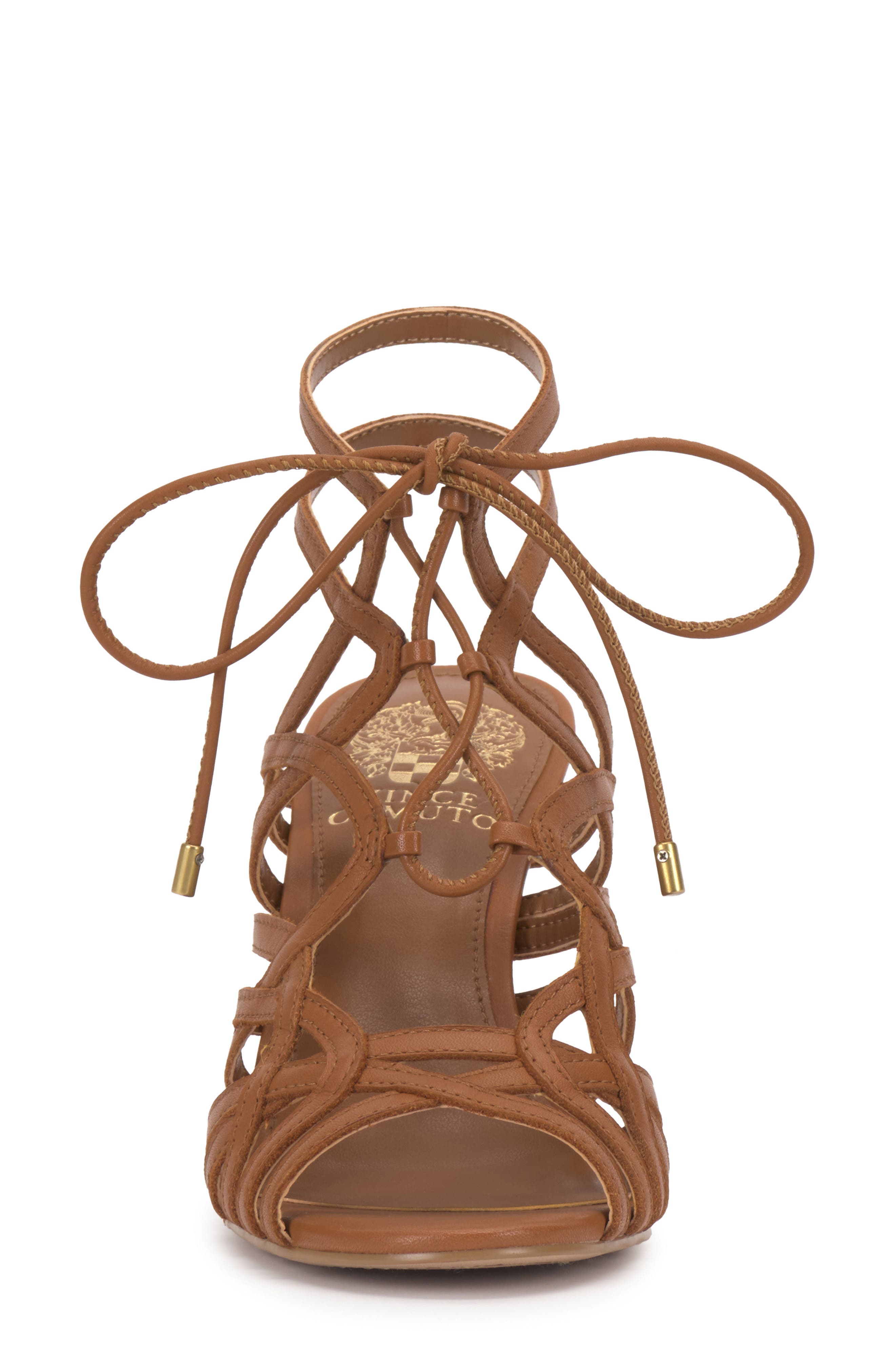 Vince Camuto Tilly Ankle Wrap Sandal, Alternate, color, Golden Walnut
