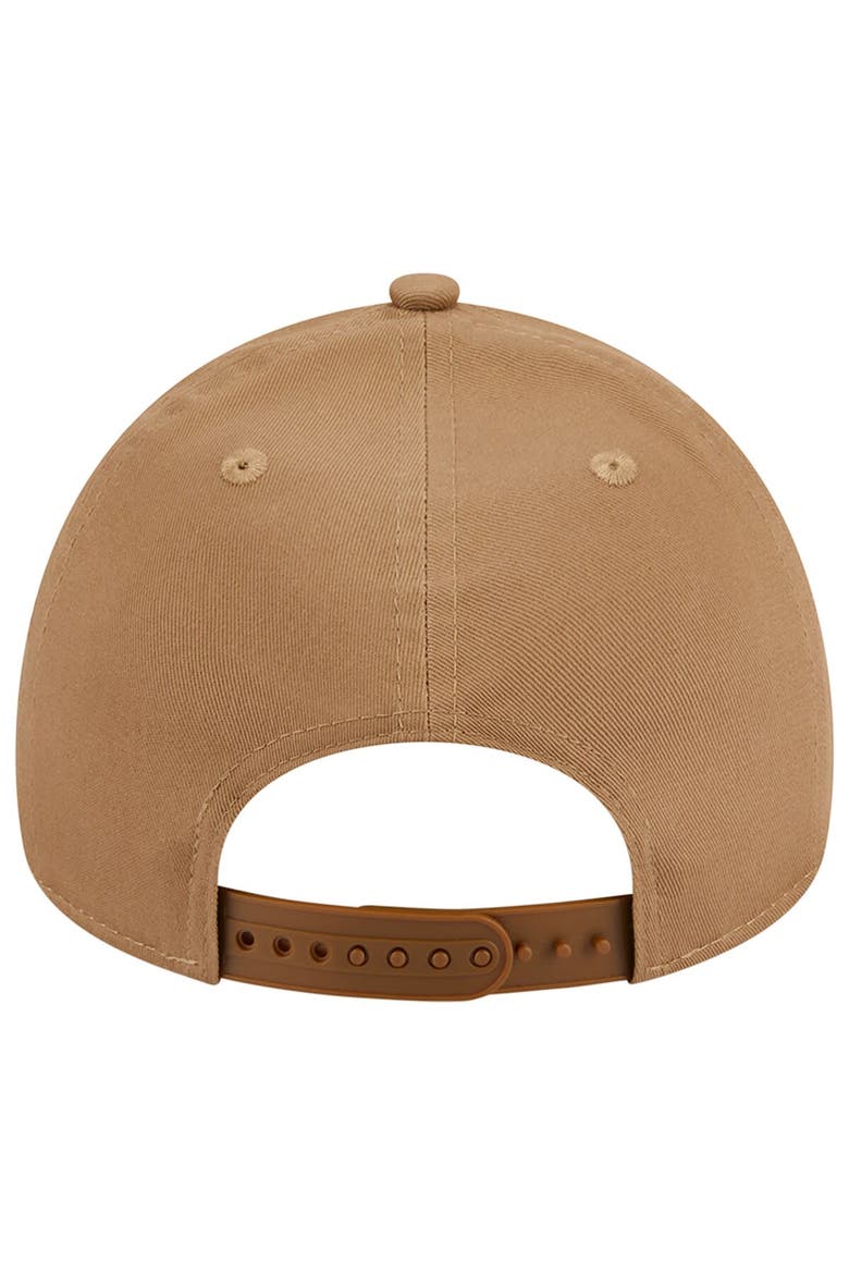 Men's New Era Khaki New York Mets A-Frame 9FORTY Adjustable Hat, Alternate, color, Khaki