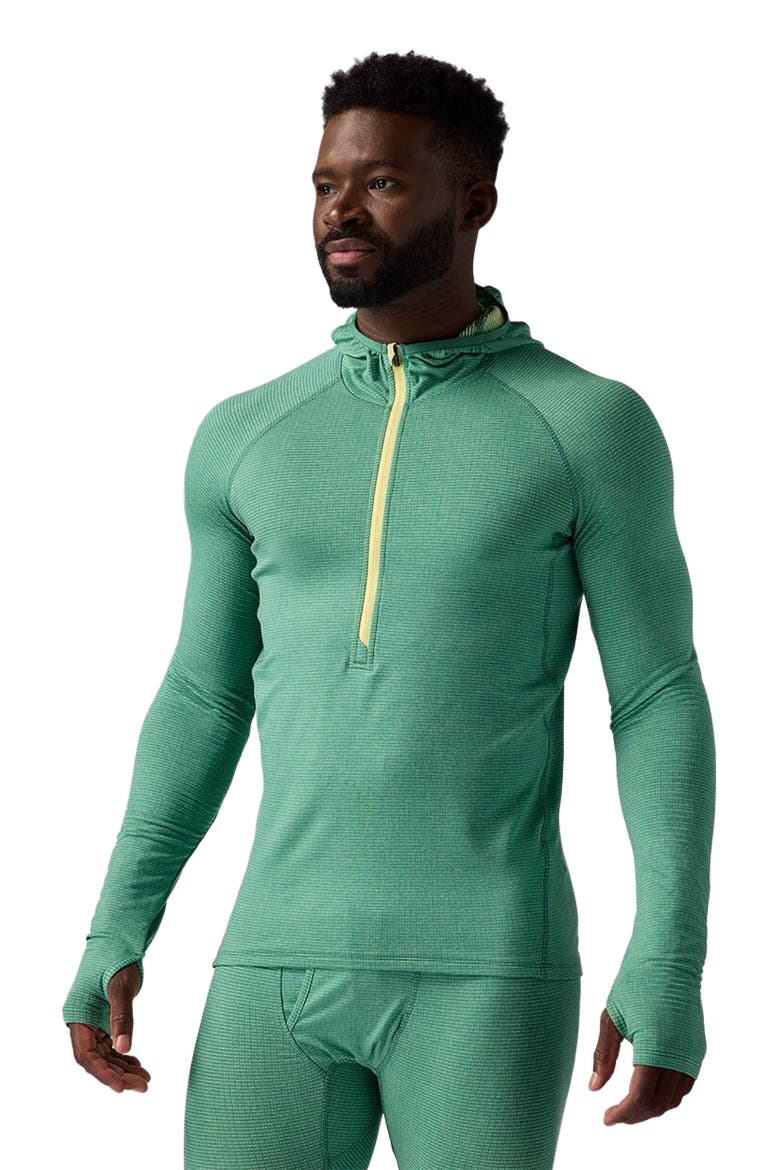 Pines Micrrid Ultra-Lt Baselayer 1/2-Zip Scuba Top - Men's, Main, color, Gearhead Green