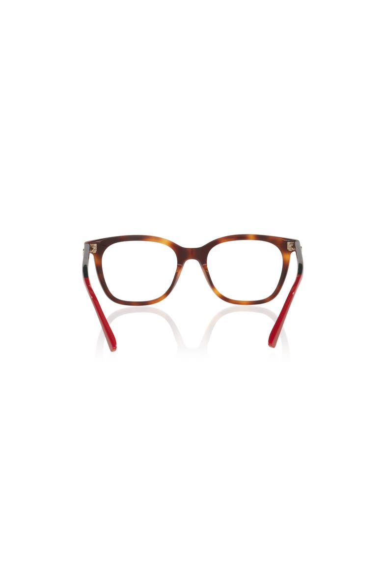 Gucci 50mm Rectangle optical glasses, Alternate, color, Tortoise