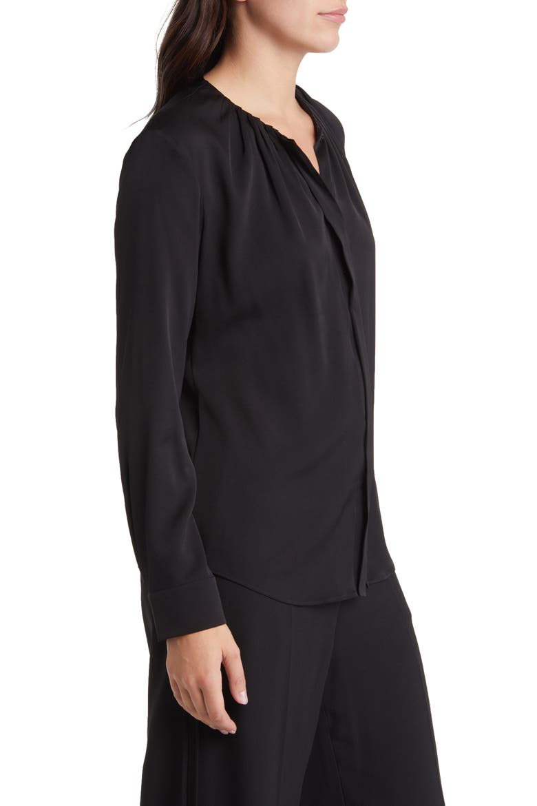 Banorah Stretch Silk Top, Alternate, color, BLK