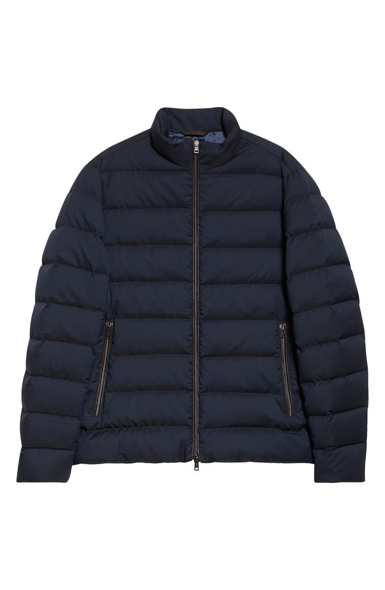 Herno Quilted Bomber Jacket, Alternate, color, Blue Navy