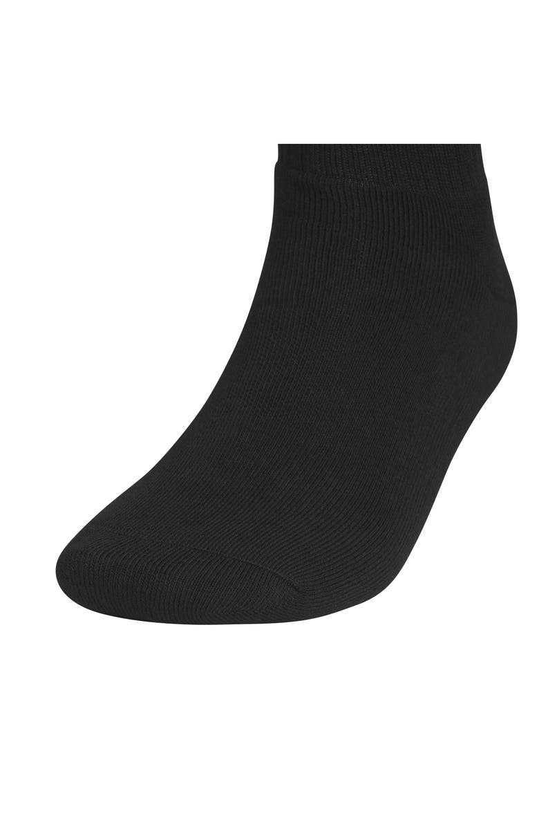 adidas 6-Pack Trefoil 2.0 Quarter Crew Socks, Alternate, color, Black/ White