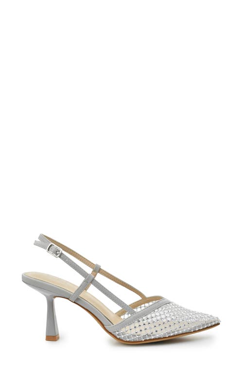 NICOLE MILLER NICOLE MILLER RHINESTONE MESH SLINGBACK PUMP