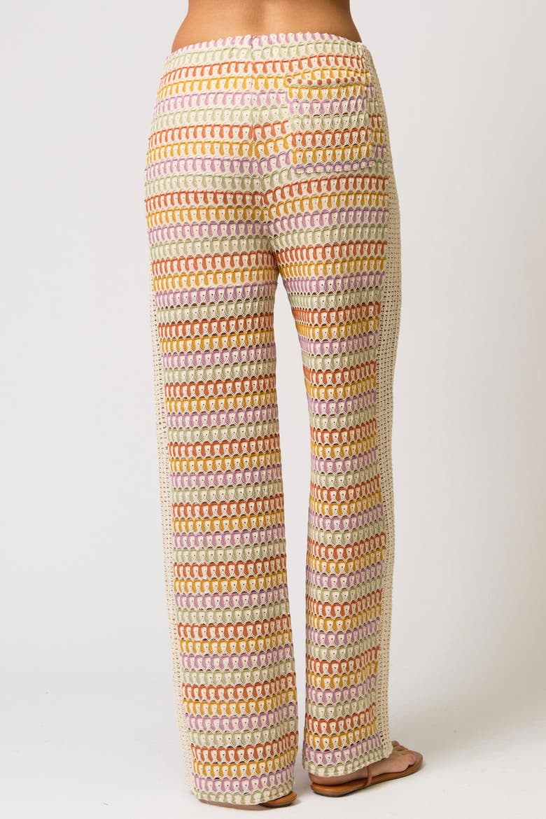 Celine Rainbow Crochet Mid Rise Pants, Alternate, color, RAINBOW