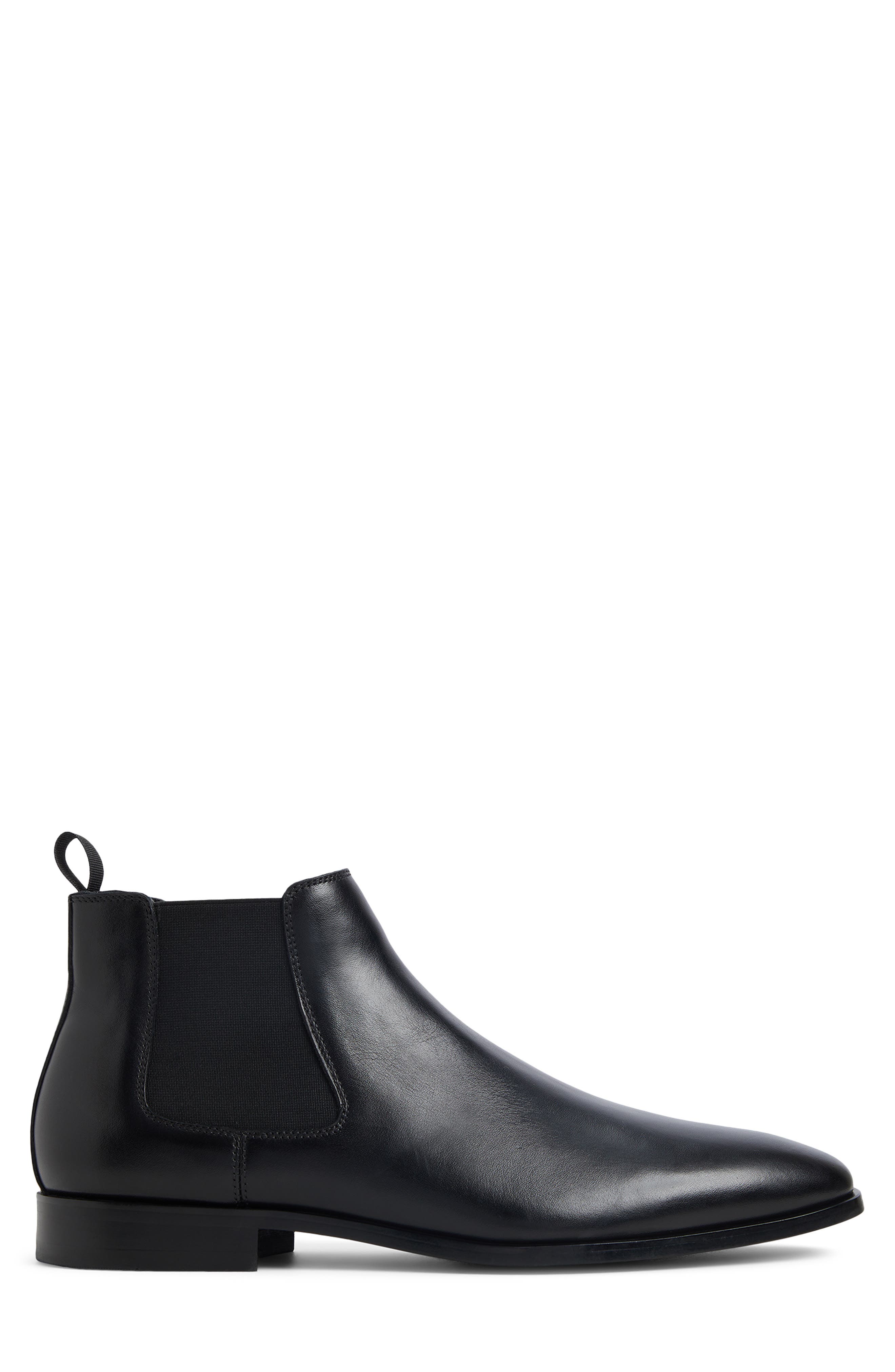 ALDO Sosa Leather Chelsea Boot, Alternate, color, Black