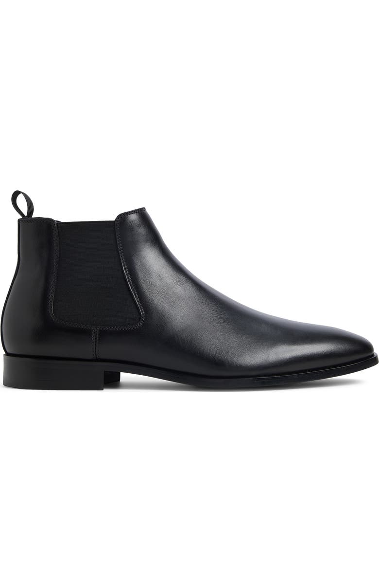 ALDO Sosa Leather Chelsea Boot, Alternate, color, Black