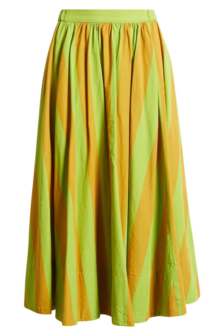 Lowen Stripe Cotton Midi Skirt, Alternate, color, RETRO COMBO