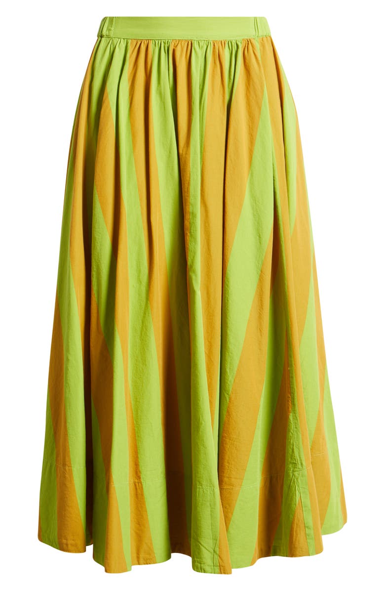 Free People Lowen Stripe Cotton Midi Skirt, Alternate, color, Retro Combo