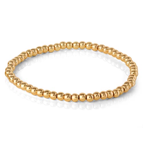 Jessica Simpson 3-piece Beaded Stretch Bracelet Set In Gold
