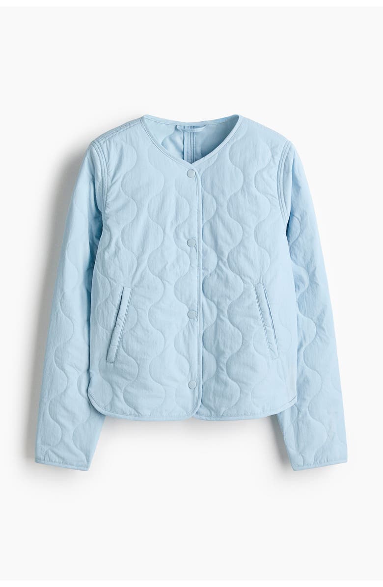 H&M Quilted Nylon Jacket, Alternate, color, Light Blue