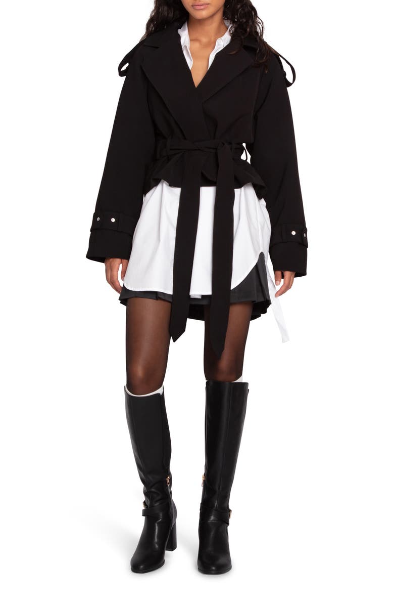 Belle & Bloom Fast Car Crop Trench Coat, Main, color, 