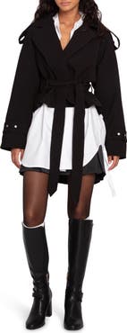 Belle & Bloom Fast Car Crop Trench Coat