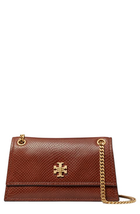 Kira Snake Embossed Leather Shoulder Bag