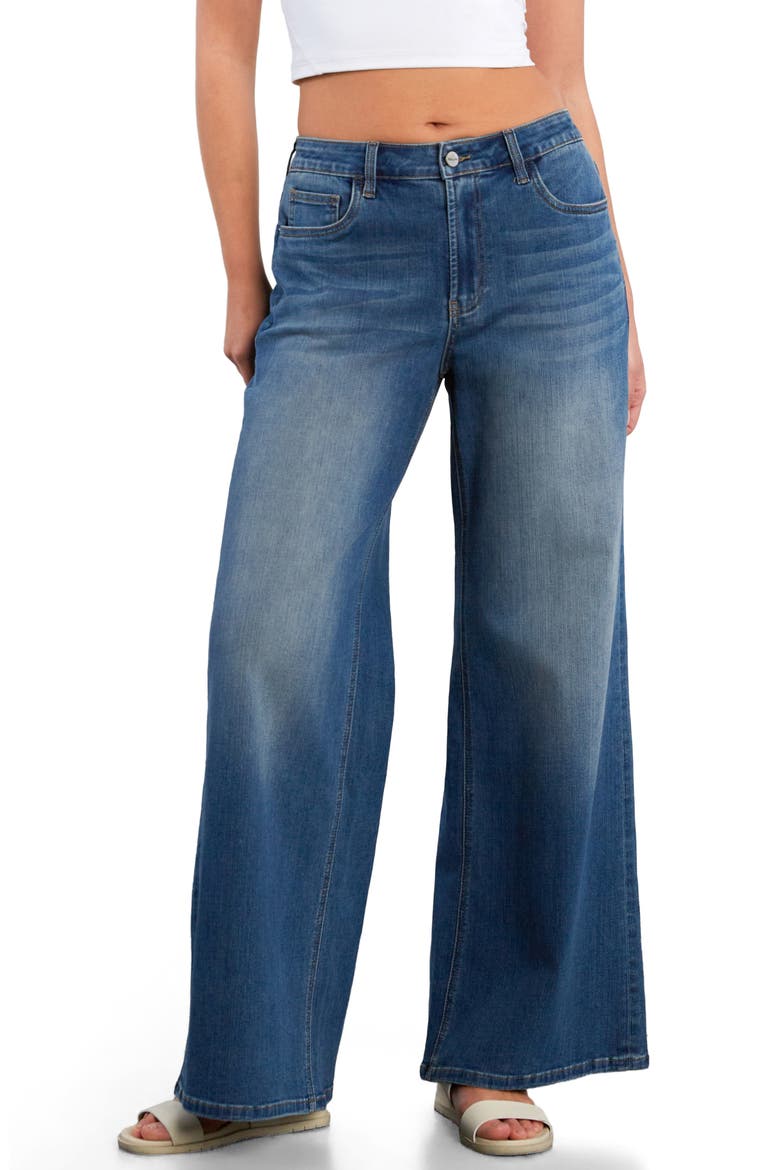 Myra Mid Rise Wide Leg Jeans, Alternate, color, ATLAS BLUE