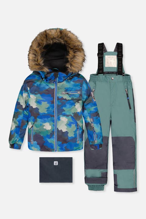 Play Camouflage Jacket & Reinforced Pants Two Piece Snowsuit