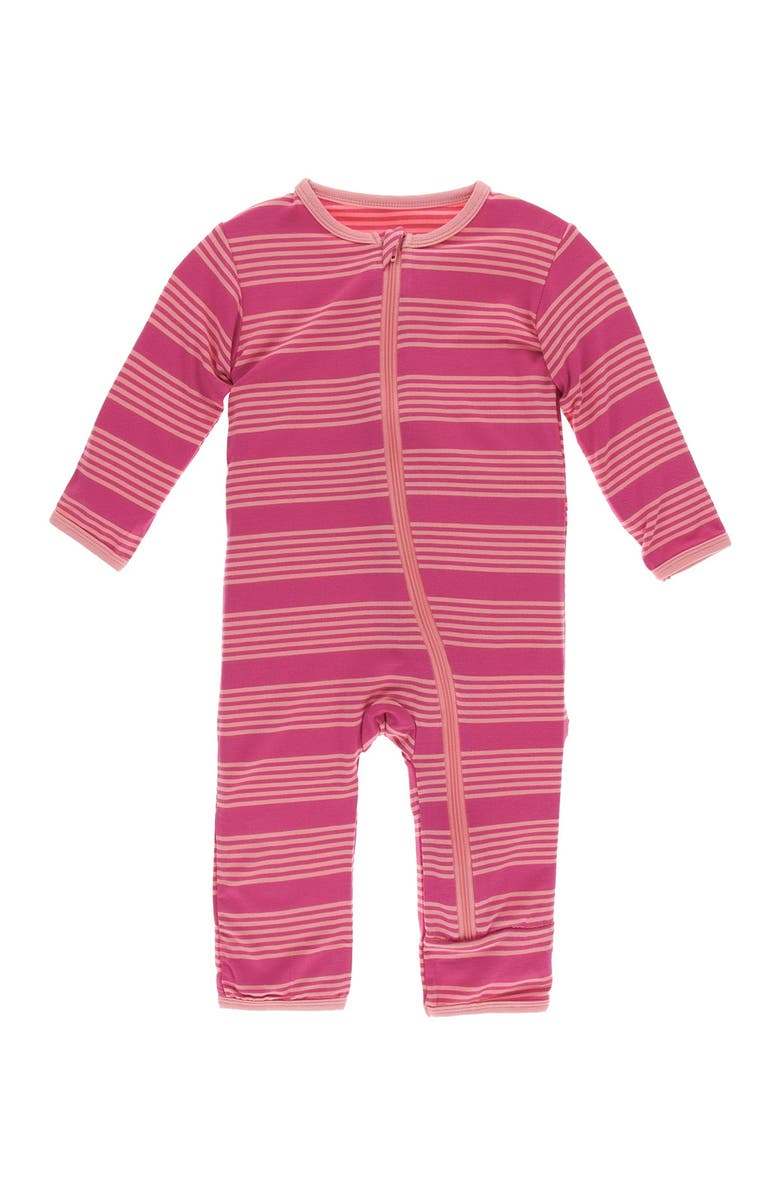 KicKee Pants Striped Zip Coverall, Main, color, 