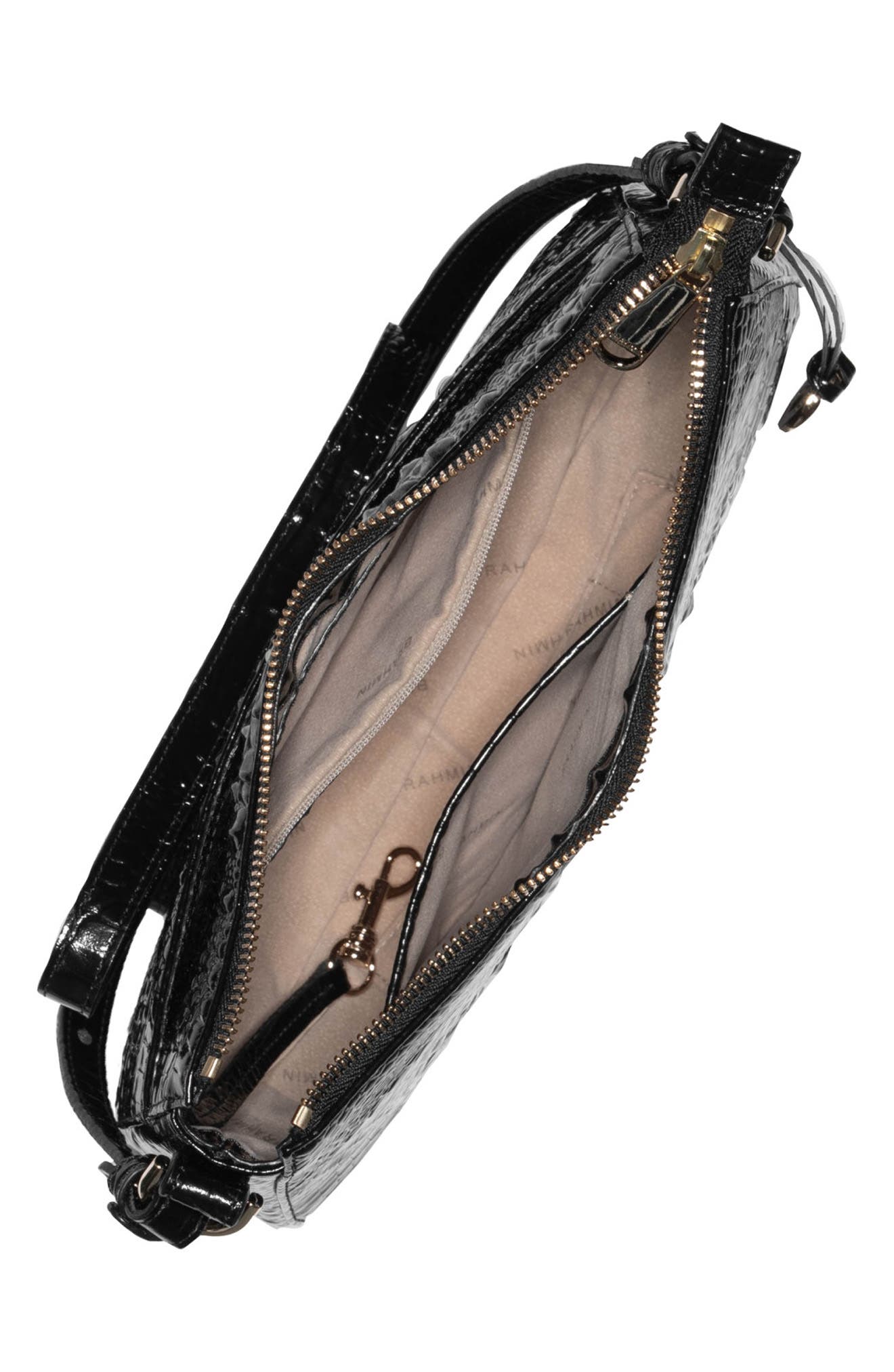 Brahmin Shayna Croc Embossed Leather Crossbody Bag, Alternate, color, 