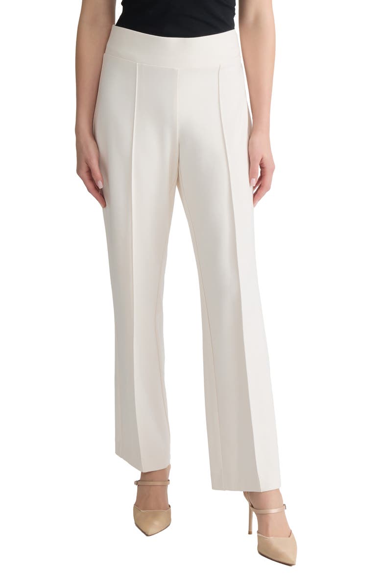 Pintuck Pull-On Straight Leg Pants, Main, color, WHITE SAND