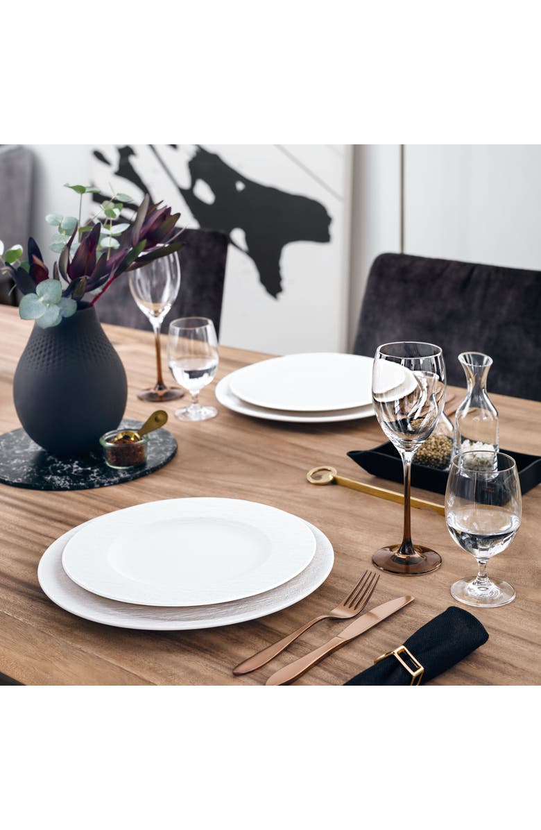 Villeroy & Boch Manufacture Rock blanc Dinner Plate, Alternate, color, White