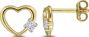 Julianna B. Lab-Grown Diamond Heart Earrings Yellow Silver