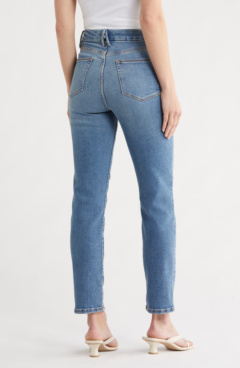 Good American Good Classic Knee Detail Skinny Jeans, Alternate, color, Indigo760