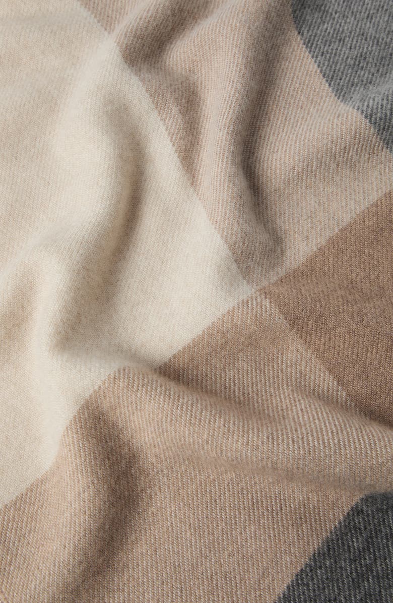 Brunello Cucinelli Wool and cashmere scarf, Alternate, color, Brown