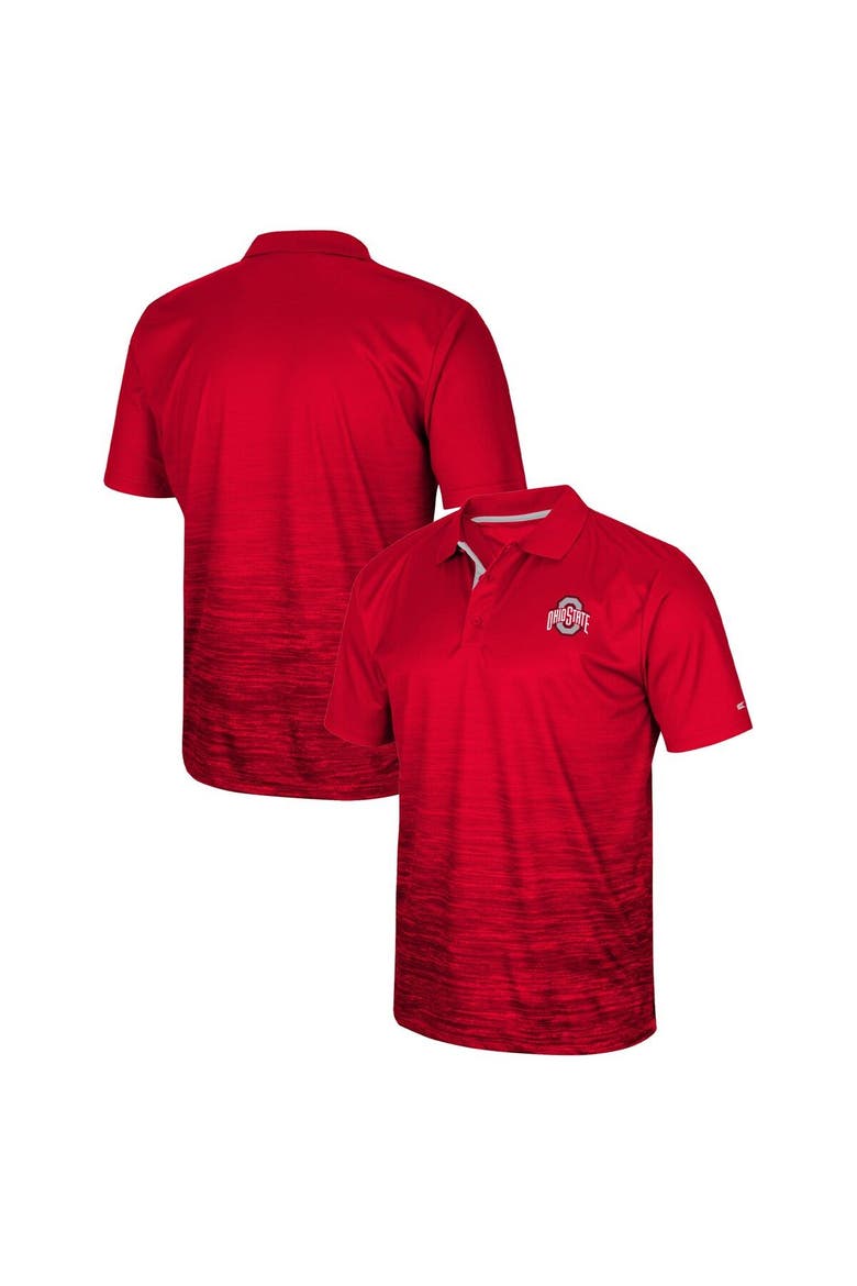 Men's Colosseum Scarlet Ohio State Buckeyes Marshall Polo, Main, color, Scarlet