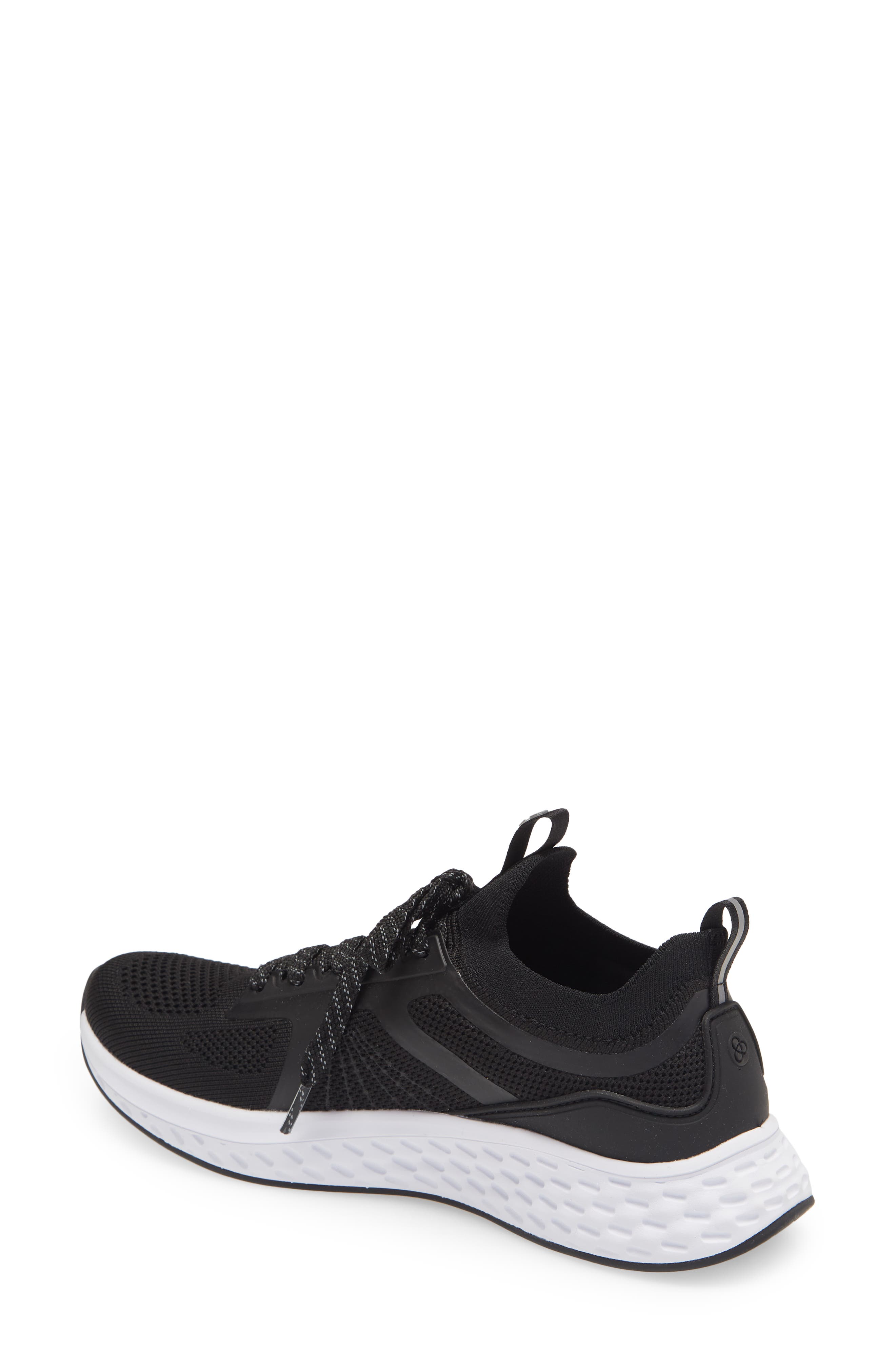 Zella Lifestyle Lace-Up Knit Sneaker, Alternate, color, 