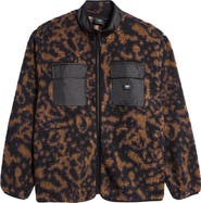 【PORTERNA】Baz Leopard Fleece Shearling Jacket Vans Debrusk Loose Fit Leopard Print Fleece Jacket | Nordstrom