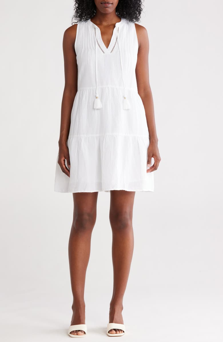 Tommy Bahama St. Lucia Tiered Sleeveless Cover-Up Dress, Main, color,
