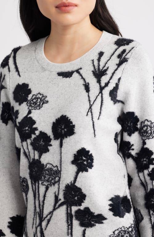 Liverpool Los Angeles Floral Jacquard Crewneck Sweater In Multi