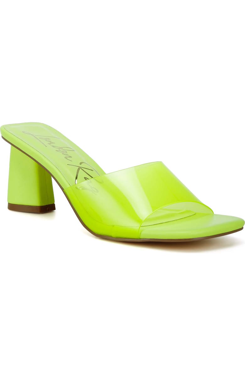LONDON RAG Clear Flirt Slide Sandal, Main, color, Lime